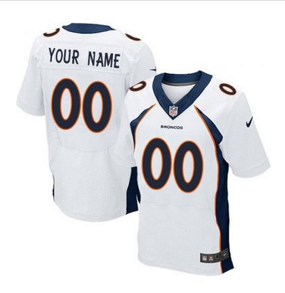 Men's Nike Denver Broncos Customized Elite White NFL Jersey Men's Nike Denver Broncos Customized Elite White NFL Jersey