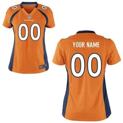 Women's Nike Denver Broncos Customized Game Team orange Jerseys Women's Nike Denver Broncos Customized Game Team orange Jerseys