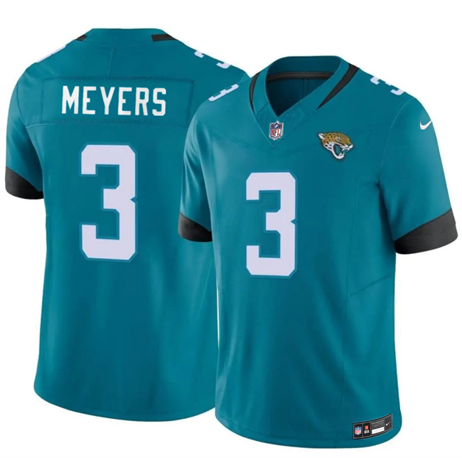 Men's Jacksonville Jaguars #3 Jokobi Meyers Teal 2025 F.U.S.E. Vapor Untouchable Limited Stitched Jersey Men's Jacksonville Jaguars #3 Jokobi Meyers Teal 2025 F.U.S.E. Vapor Untouchable Limited Stitched Jersey