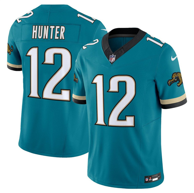 Men's Jacksonville Jaguars #12 Travis Hunter Teal 2025 Draft F.U.S.E. Prowler Throwback Vapor Limited Stitched Football Jersey Men's Jacksonville Jaguars #12 Travis Hunter Teal 2025 Draft F.U.S.E. Prowler Throwback Vapor Limited Stitched Football Jersey