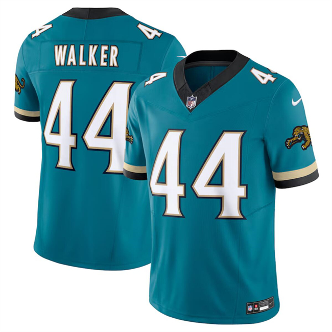 Men's Jacksonville Jaguars #44 Travon Walker Teal 2024 F.U.S.E. Prowler Throwback Vapor Limited Stitched Football Jersey Men's Jacksonville Jaguars #44 Travon Walker Teal 2024 F.U.S.E. Prowler Throwback Vapor Limited Stitched Football Jersey
