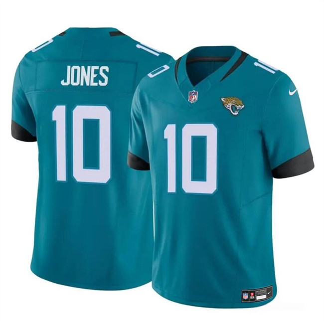Men's Jacksonville Jaguars #10 Mac Jones Teal 2023 F.U.S.E Vapor Untouchable Limited Stitched Jersey Men's Jacksonville Jaguars #10 Mac Jones Teal 2023 F.U.S.E Vapor Untouchable Limited Stitched Jersey