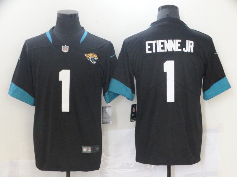 Men's Jacksonville Jaguars #1 Travis Etienne Jr Black 2021 Vapor Untouchable Stitched NFL Nike Limited Jersey Men's Jacksonville Jaguars #1 Travis Etienne Jr Black 2021 Vapor Untouchable Stitched NFL Nike Limited Jersey