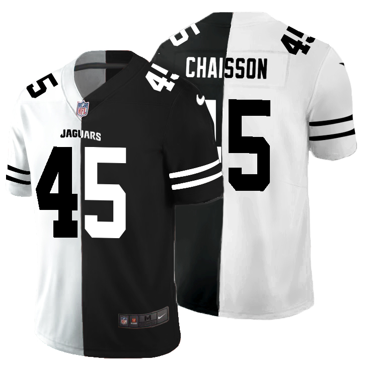 Jacksonville Jaguars #45 K'Lavon Chaisson Men's Black V White Peace Split Nike Vapor Untouchable Limited NFL Jersey Jacksonville Jaguars #45 K'Lavon Chaisson Men's Black V White Peace Split Nike Vapor Untouchable Limited NFL Jersey