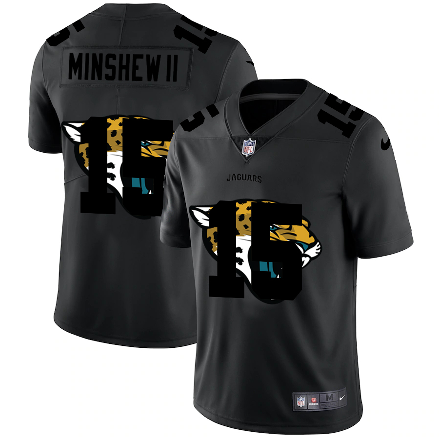 Jacksonville Jaguars #15 Gardner Minshew II Men's Nike Team Logo Dual Overlap Limited NFL Jersey Black Jacksonville Jaguars #15 Gardner Minshew II Men's Nike Team Logo Dual Overlap Limited NFL Jersey Black