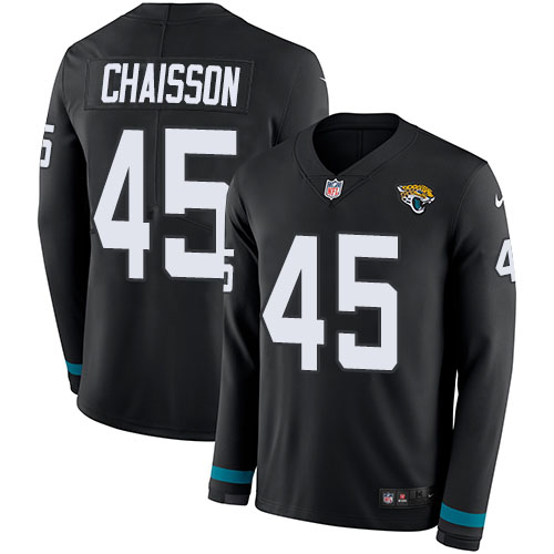 Nike Jaguars #45 K'Lavon Chaisson Black Team Color Men's Stitched NFL Limited Therma Long Sleeve Jersey Nike Jaguars #45 K'Lavon Chaisson Black Team Color Men's Stitched NFL Limited Therma Long Sleeve Jersey