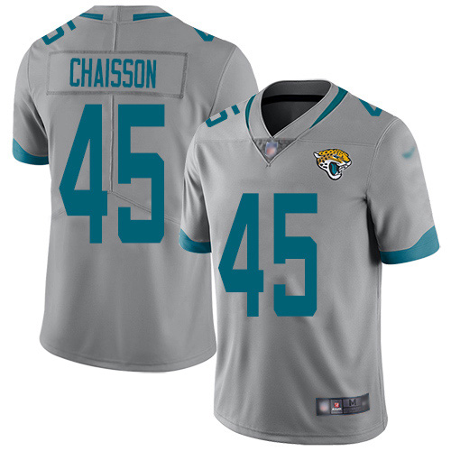 Nike Jaguars #45 K'Lavon Chaisson Silver Men's Stitched NFL Limited Inverted Legend Jersey Nike Jaguars #45 K'Lavon Chaisson Silver Men's Stitched NFL Limited Inverted Legend Jersey