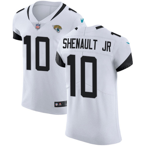 Nike Jaguars #10 Laviska Shenault Jr. White Men's Stitched NFL New Elite Jersey Nike Jaguars #10 Laviska Shenault Jr. White Men's Stitched NFL New Elite Jersey