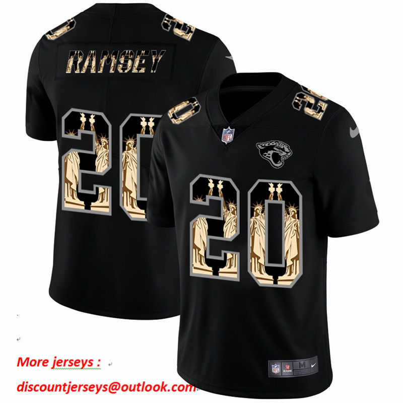 Nike Jaguars 20 Jalen Ramsey Black Statue Of Liberty Limited Jersey Nike Jaguars 20 Jalen Ramsey Black Statue Of Liberty Limited Jersey