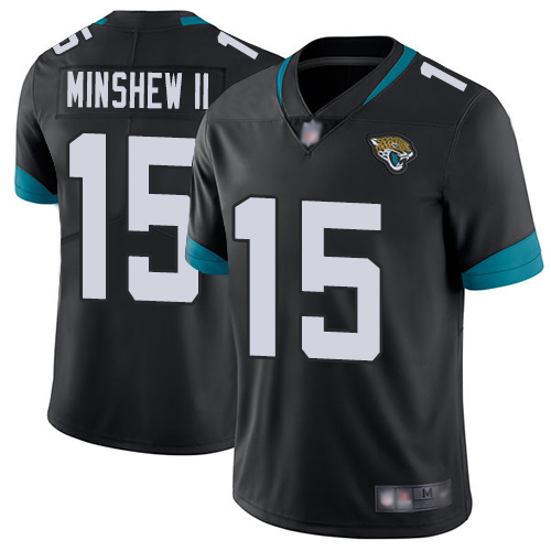 Jaguars #15 Gardner Minshew II Black Team Color Men's Stitched Football Vapor Untouchable Limited Jersey Jaguars #15 Gardner Minshew II Black Team Color Men's Stitched Football Vapor Untouchable Limited Jersey