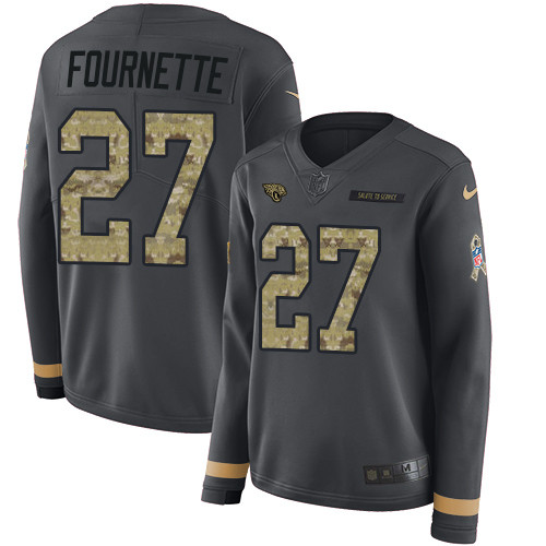 Nike Jaguars #27 Leonard Fournette Anthracite Salute to Service Nike Jaguars #27 Leonard Fournette Anthracite Salute to Service