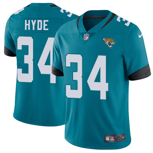Nike Jaguars #34 Carlos Hyde Teal Green Team Color Men's Stitched NFL Vapor Untouchable Limited Jersey Nike Jaguars #34 Carlos Hyde Teal Green Team Color Men's Stitched NFL Vapor Untouchable Limited Jersey