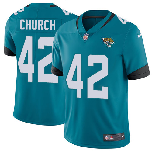 Nike Jaguars #42 Barry Church Teal Green Alternate Men's Stitched NFL Vapor Untouchable Limited Jersey Nike Jaguars #42 Barry Church Teal Green Alternate Men's Stitched NFL Vapor Untouchable Limited Jersey