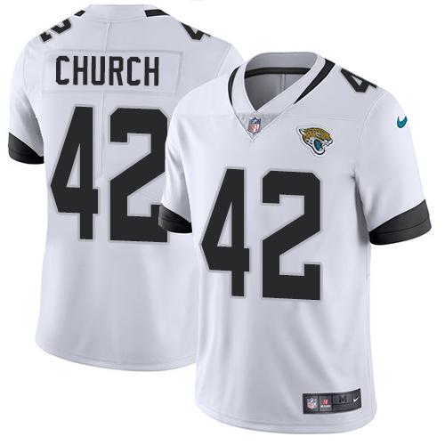 Nike Jaguars #42 Barry Church White Men's Stitched NFL Vapor Untouchable Limited Jersey Nike Jaguars #42 Barry Church White Men's Stitched NFL Vapor Untouchable Limited Jersey