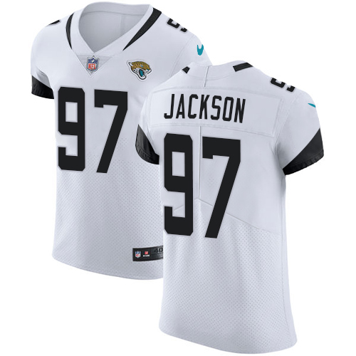 Nike Jaguars #97 Malik Jackson White Men's Stitched NFL Vapor Untouchable Elite Jersey Nike Jaguars #97 Malik Jackson White Men's Stitched NFL Vapor Untouchable Elite Jersey