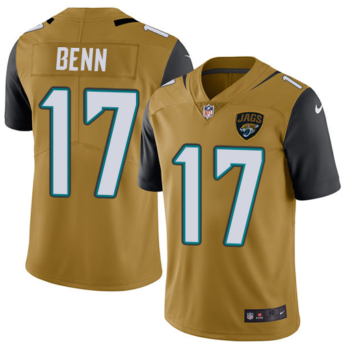 Nike #17 Arrelious Benn Elite Gold Rush Men's Jacksonville Jaguars Nike #17 Arrelious Benn Elite Gold Rush Men's Jacksonville Jaguars