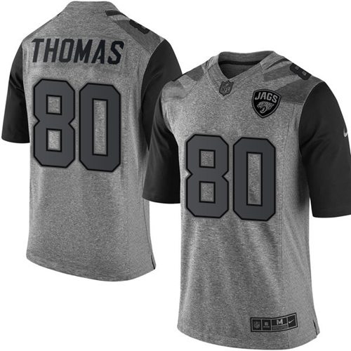 Nike Jaguars #80 Julius Thomas Gray Men's Stitched NFL Limited Gridiron Gray Jersey Nike Jaguars #80 Julius Thomas Gray Men's Stitched NFL Limited Gridiron Gray Jersey