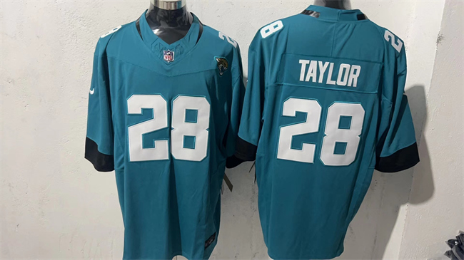 Men's Jacksonville Jaguars #28 Fred Taylor Teal 2026 F.U.S.E. Vapor Untouchable Limited Stitched Jersey Men's Jacksonville Jaguars #28 Fred Taylor Teal 2026 F.U.S.E. Vapor Untouchable Limited Stitched Jersey