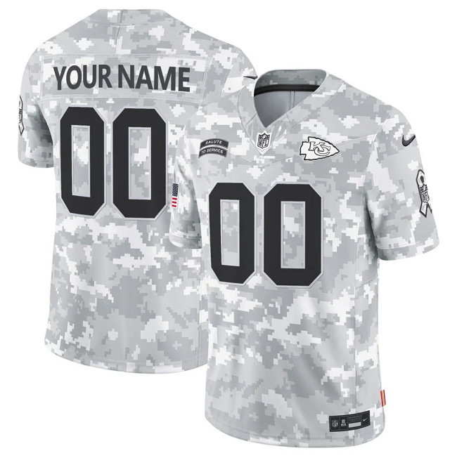 Men's Kansas City Chiefs Active Player Custom 2024 F.U.S.E Arctic Camo Salute To Service Limited Stitched Football Jersey Men's Kansas City Chiefs Active Player Custom 2024 F.U.S.E Arctic Camo Salute To Service Limited Stitched Football Jersey