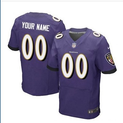 Men's Nike Baltimore Ravens Customized Elite Purple Team Color NFL Jersey Men's Nike Baltimore Ravens Customized Elite Purple Team Color NFL Jersey
