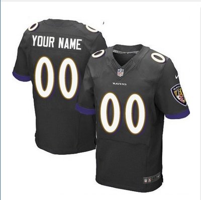 Men's Nike Baltimore Ravens Customized Elite Black Alternate NFL Jersey Men's Nike Baltimore Ravens Customized Elite Black Alternate NFL Jersey
