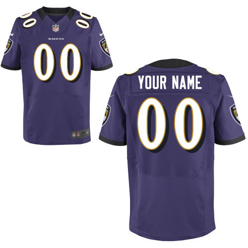 Men's Nike Baltimore Ravens Customized Elite Team Color Jerseys Men's Nike Baltimore Ravens Customized Elite Team Color Jerseys