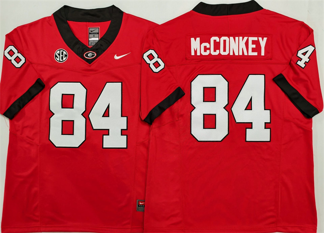 Georgia Bulldogs #84 Ladd McConkey Red 2025 F.U.S.E. Stitched Jersey Georgia Bulldogs #84 Ladd McConkey Red 2025 F.U.S.E. Stitched Jersey