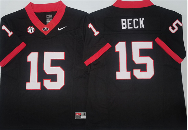 Georgia Bulldogs #15 Carson Beck Black 2024 F.U.S.E Stitched Jersey Georgia Bulldogs #15 Carson Beck Black 2024 F.U.S.E Stitched Jersey