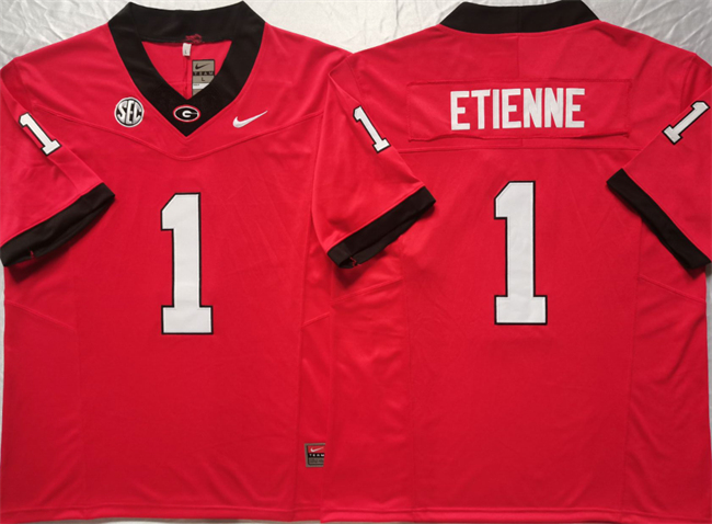 Georgia Bulldogs #1 Trevor Etienne Red F.U.S.E Stitched Jersey Georgia Bulldogs #1 Trevor Etienne Red F.U.S.E Stitched Jersey