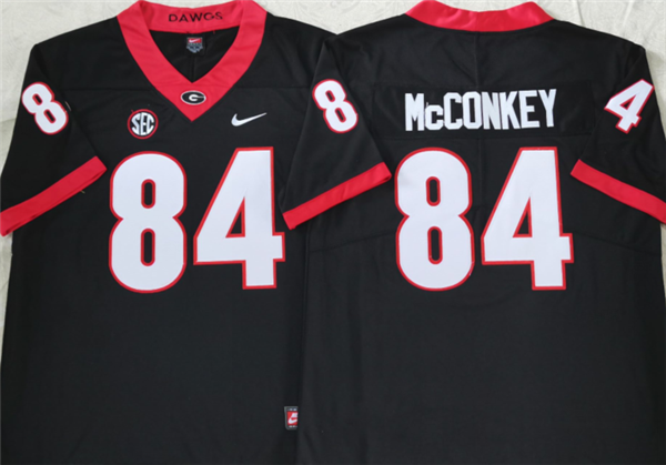 Men’s Georgia Bulldogs #84 McCONKEY Black College Football Stitched Jersey Men’s Georgia Bulldogs #84 McCONKEY Black College Football Stitched Jersey