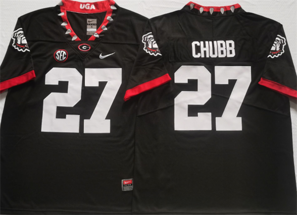 Men’s Georgia Bulldogs #27 CHUBB Black College Football Stitched Jersey Men’s Georgia Bulldogs #27 CHUBB Black College Football Stitched Jersey