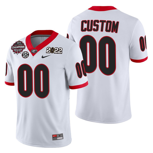Men’s Georgia Bulldogs ACTIVE PLAYER Custom 2021 22 CFP National Champions White College Football Stitched Jersey Men’s Georgia Bulldogs ACTIVE PLAYER Custom 2021 22 CFP National Champions White College Football Stitched Jersey