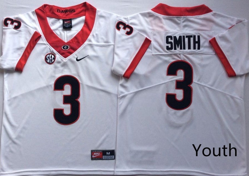 Youth Georgia Bulldogs 3 Roquan Smith White Youth Nike College Football Jersey Youth Georgia Bulldogs 3 Roquan Smith White Youth Nike College Football Jersey