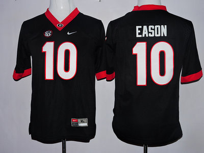 Georgia Bulldogs 10 Jacob Eason Black Youth College Football Jersey Georgia Bulldogs 10 Jacob Eason Black Youth College Football Jersey