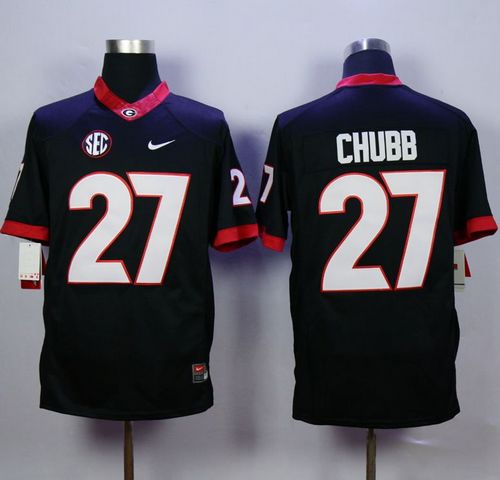 Bulldogs #27 Nick Chubb Black Limited Stitched NCAA Jersey Bulldogs #27 Nick Chubb Black Limited Stitched NCAA Jersey