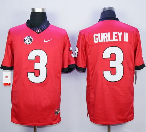 Bulldogs #3 Todd Gurley Red SEC Patch Stitched NCAA Jersey Bulldogs #3 Todd Gurley Red SEC Patch Stitched NCAA Jersey