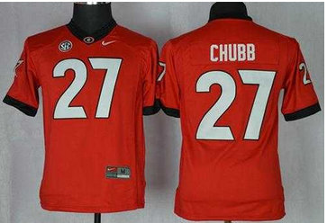 Bulldogs #27 Nick Chubb Red Stitched NCAA Jersey Bulldogs #27 Nick Chubb Red Stitched NCAA Jersey