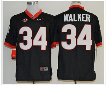 Bulldogs #34 Herschel Walker Black Limited SEC Patch Stitched NCAA Jersey Bulldogs #34 Herschel Walker Black Limited SEC Patch Stitched NCAA Jersey