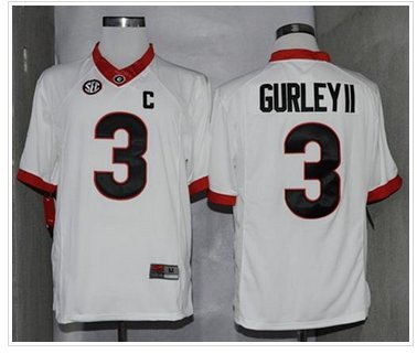 Georgia Bulldogs #3 Todd Gurley II White Limited SEC Patch Stitched NCAA Jersey Georgia Bulldogs #3 Todd Gurley II White Limited SEC Patch Stitched NCAA Jersey
