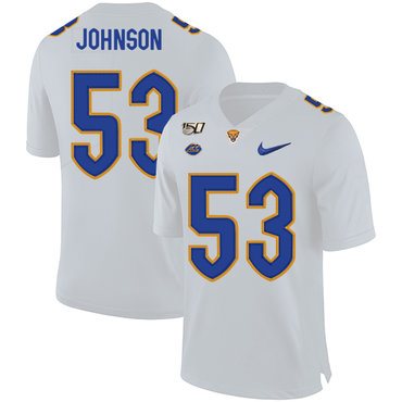 Pittsburgh Panthers 53 Dorian Johnson White 150th Anniversary Patch Nike College Football Jersey Pittsburgh Panthers 53 Dorian Johnson White 150th Anniversary Patch Nike College Football Jersey