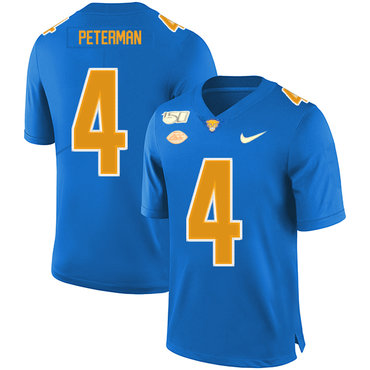Pittsburgh Panthers 4 Nathan Peterman Blue 150th Anniversary Patch Nike College Football Jersey Pittsburgh Panthers 4 Nathan Peterman Blue 150th Anniversary Patch Nike College Football Jersey