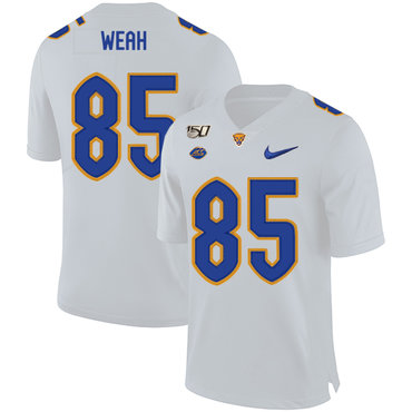Pittsburgh Panthers 85 Jester Weah White 150th Anniversary Patch Nike College Football Jersey Pittsburgh Panthers 85 Jester Weah White 150th Anniversary Patch Nike College Football Jersey