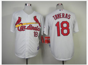 St.Louis Cardinals #18 Oscar Taveras White Cool Base Stitched Baseball Jersey