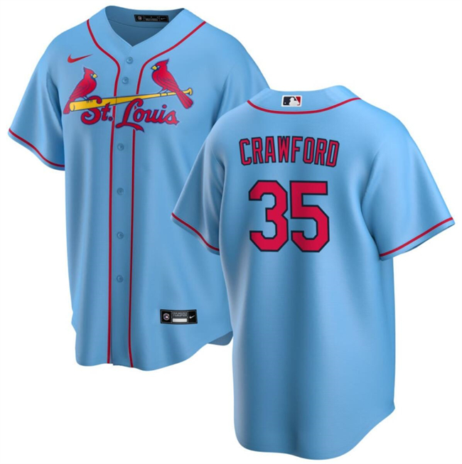 Men's St. Louis Cardinals #35 Brandon Crawford Blue Cool Base Stitched Baseball Jersey Men's St. Louis Cardinals #35 Brandon Crawford Blue Cool Base Stitched Baseball Jersey