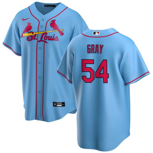 Men's St. Louis Cardinals #54 Sonny Gray Blue Cool Base Stitched Baseball Jersey Men's St. Louis Cardinals #54 Sonny Gray Blue Cool Base Stitched Baseball Jersey