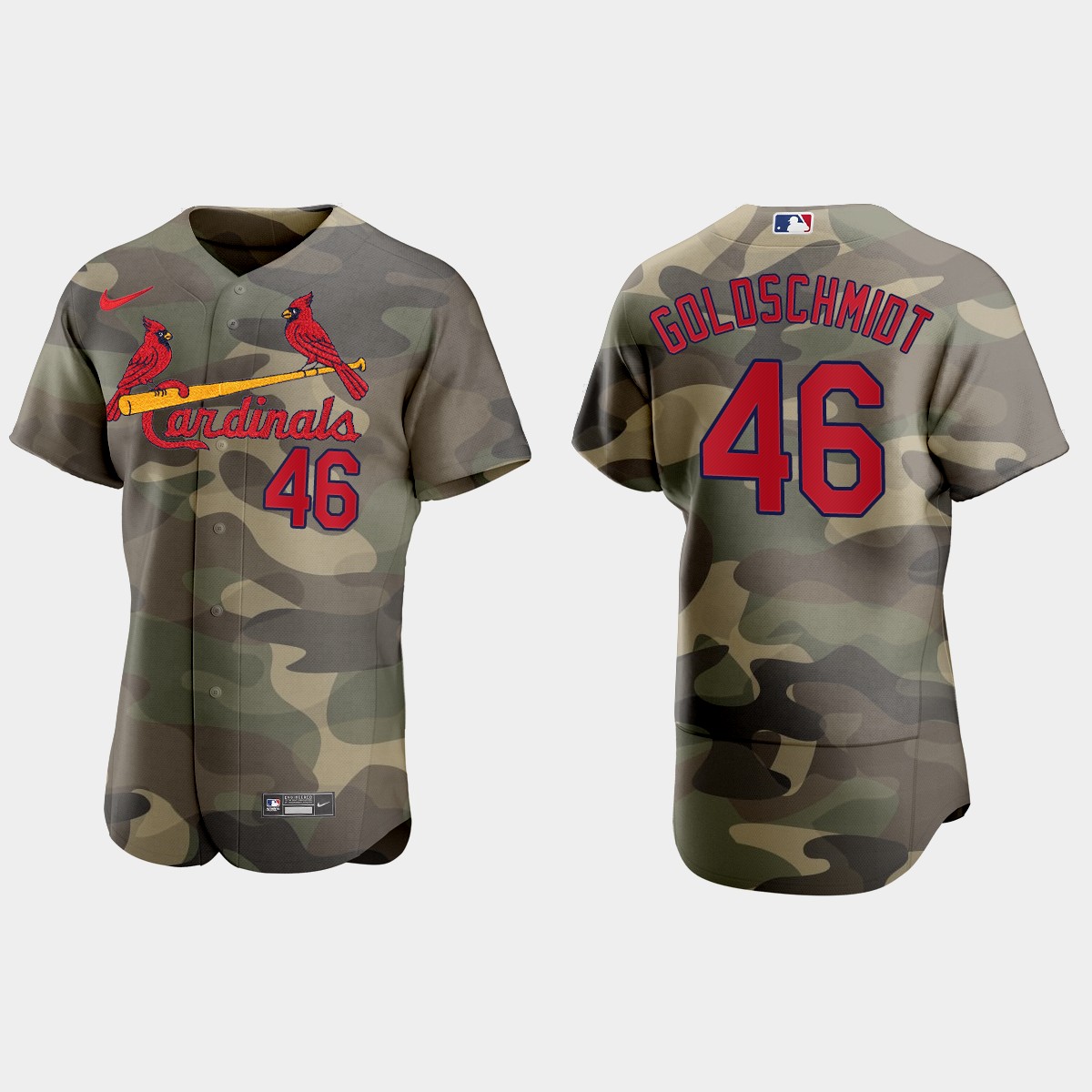 St.Louis Cardinals #46 Paul Goldschmidt Men's Nike 2021 Armed Forces Day Authentic MLB Jersey -Camo St.Louis Cardinals #46 Paul Goldschmidt Men's Nike 2021 Armed Forces Day Authentic MLB Jersey -Camo