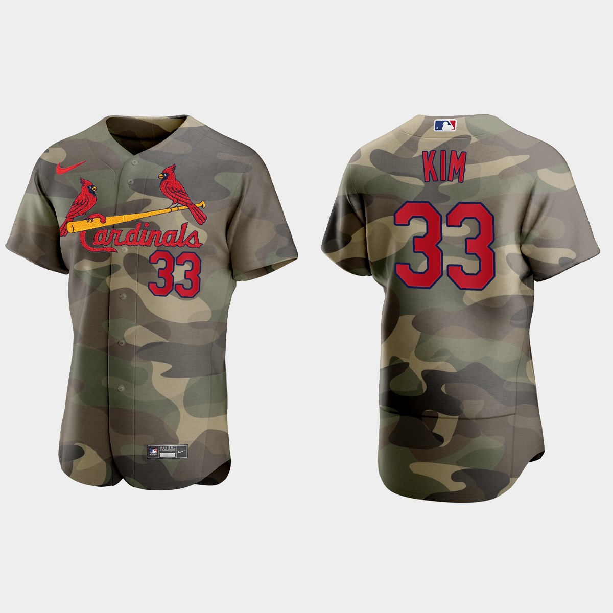 St.Louis Cardinals #33 Kwang Hyun Kim Men's Nike 2021 Armed Forces Day Authentic MLB Jersey -Camo St.Louis Cardinals #33 Kwang Hyun Kim Men's Nike 2021 Armed Forces Day Authentic MLB Jersey -Camo