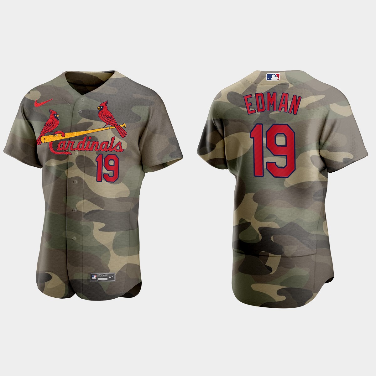 St.Louis Cardinals #19 Tommy Edman Men's Nike 2021 Armed Forces Day Authentic MLB Jersey -Camo St.Louis Cardinals #19 Tommy Edman Men's Nike 2021 Armed Forces Day Authentic MLB Jersey -Camo