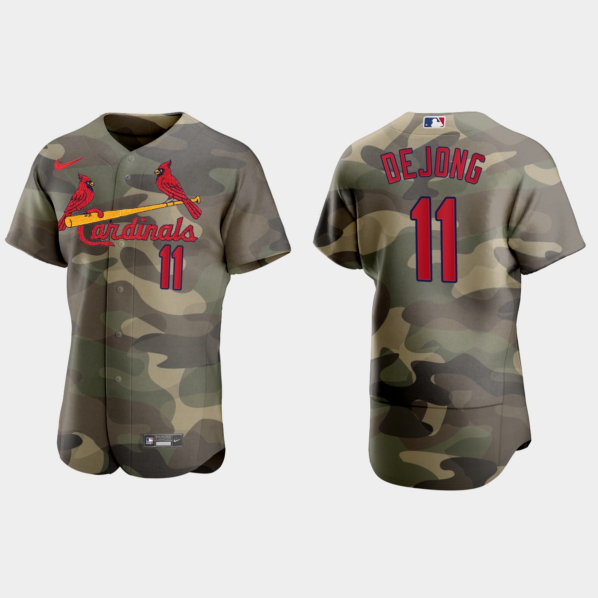 St.Louis Cardinals #11 Paul Dejong Men's Nike 2021 Armed Forces Day Authentic MLB Jersey -Camo St.Louis Cardinals #11 Paul Dejong Men's Nike 2021 Armed Forces Day Authentic MLB Jersey -Camo