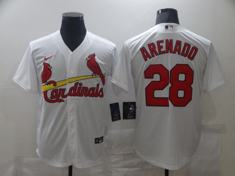 Men's St. Louis Cardinals #28 Nolan Arenado White Stitched MLB Cool Base Nike Jersey Men's St. Louis Cardinals #28 Nolan Arenado White Stitched MLB Cool Base Nike Jersey